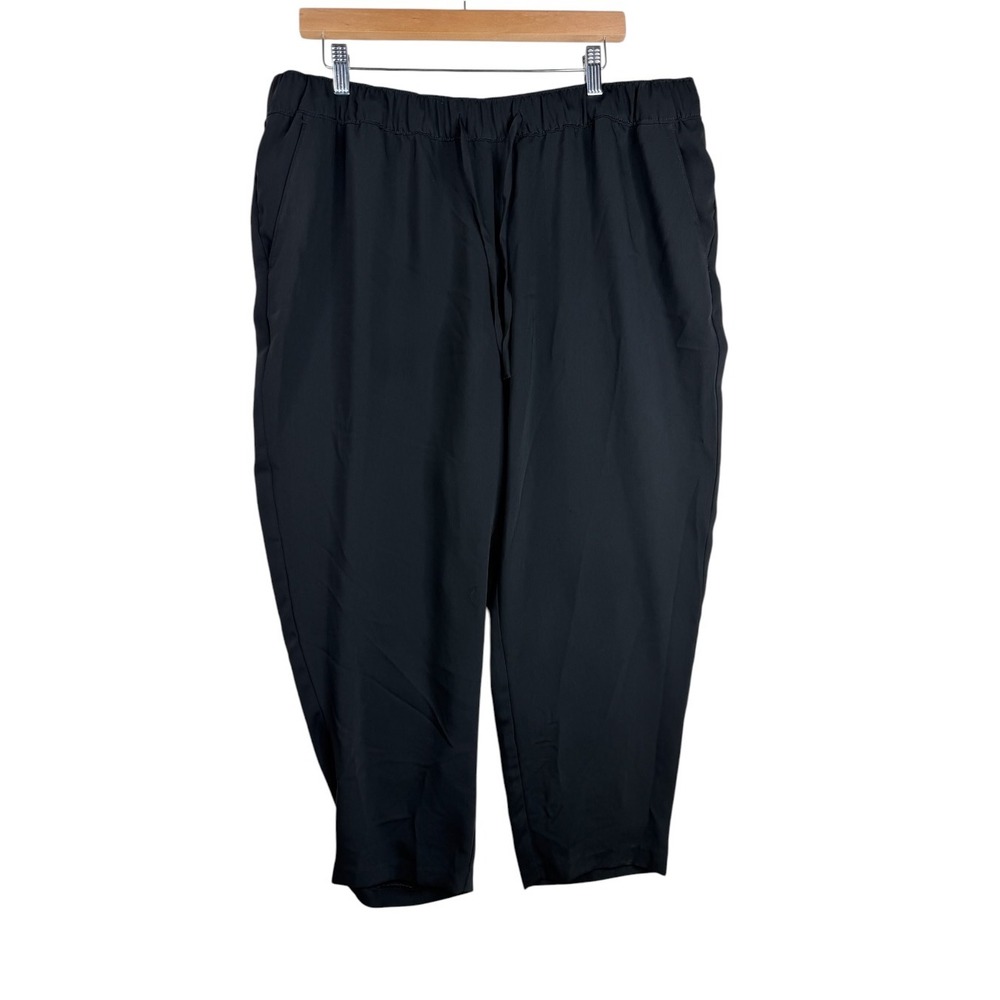 Loft Plus Elastic Drawstring Waist Pull On Trousers size 16 Black